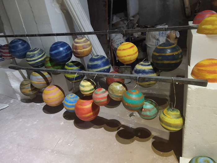 仿真五星球體泡沫雕塑制作